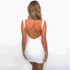Sleeveless Backless Sexy Bodycon Club Party Dress for Women V Neck Mini Casual Summer Style